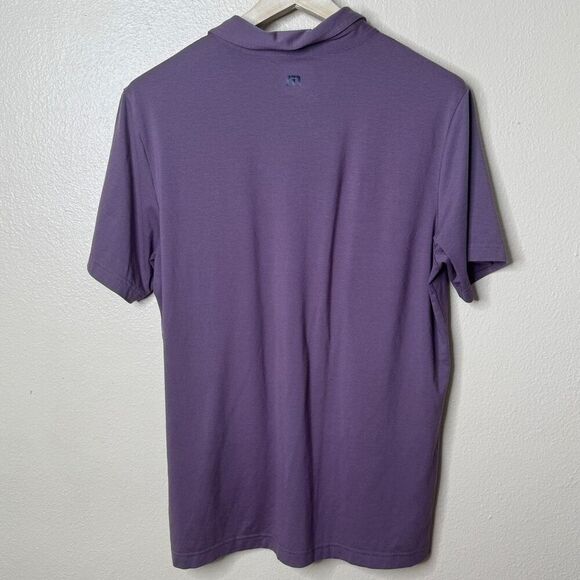 Travis Mathew Shirt Mens Large Purple Polo Cotton Soft Short Sleeve Preppy Golf - Picture 10 of 10